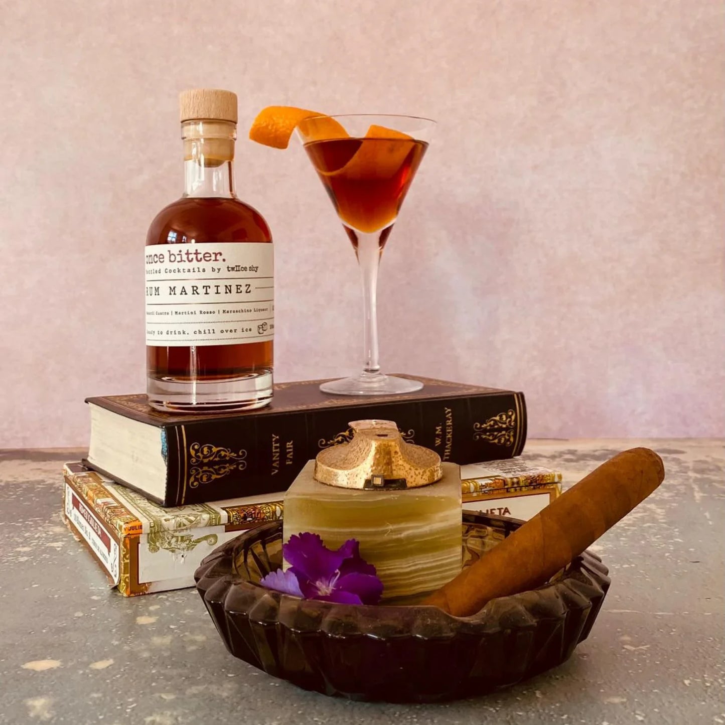 Once Bitter Rum Martinez With Sugarbird Cape Fynbos Rum