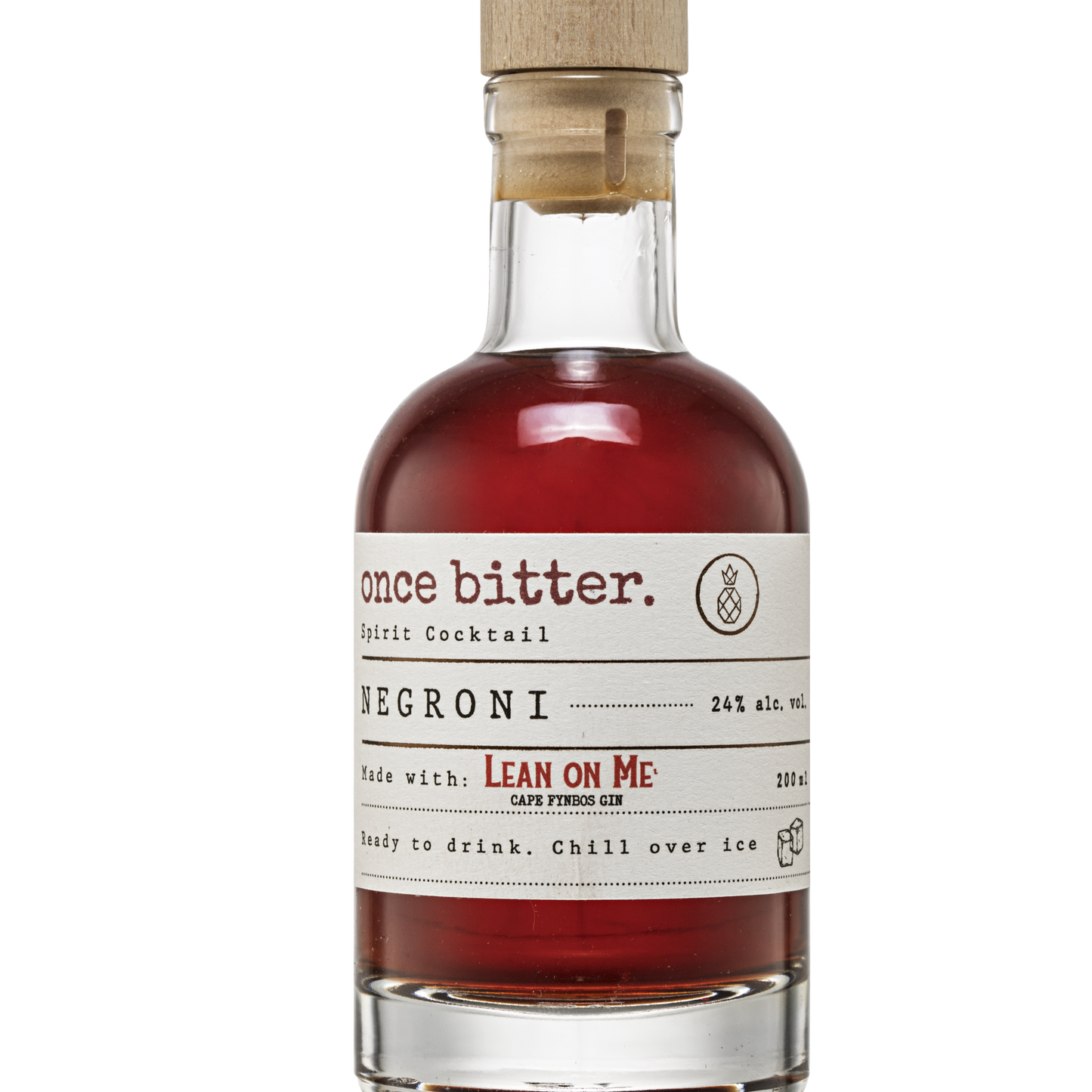 Once Bitter Negroni with Lean On Me Gin - 200ml
