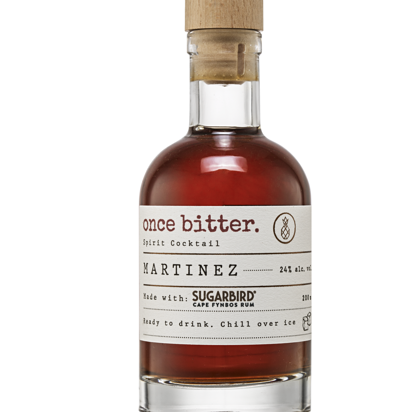 Once Bitter Rum Martinez with Sugarbird Cape Fynbos Rum - 200ml