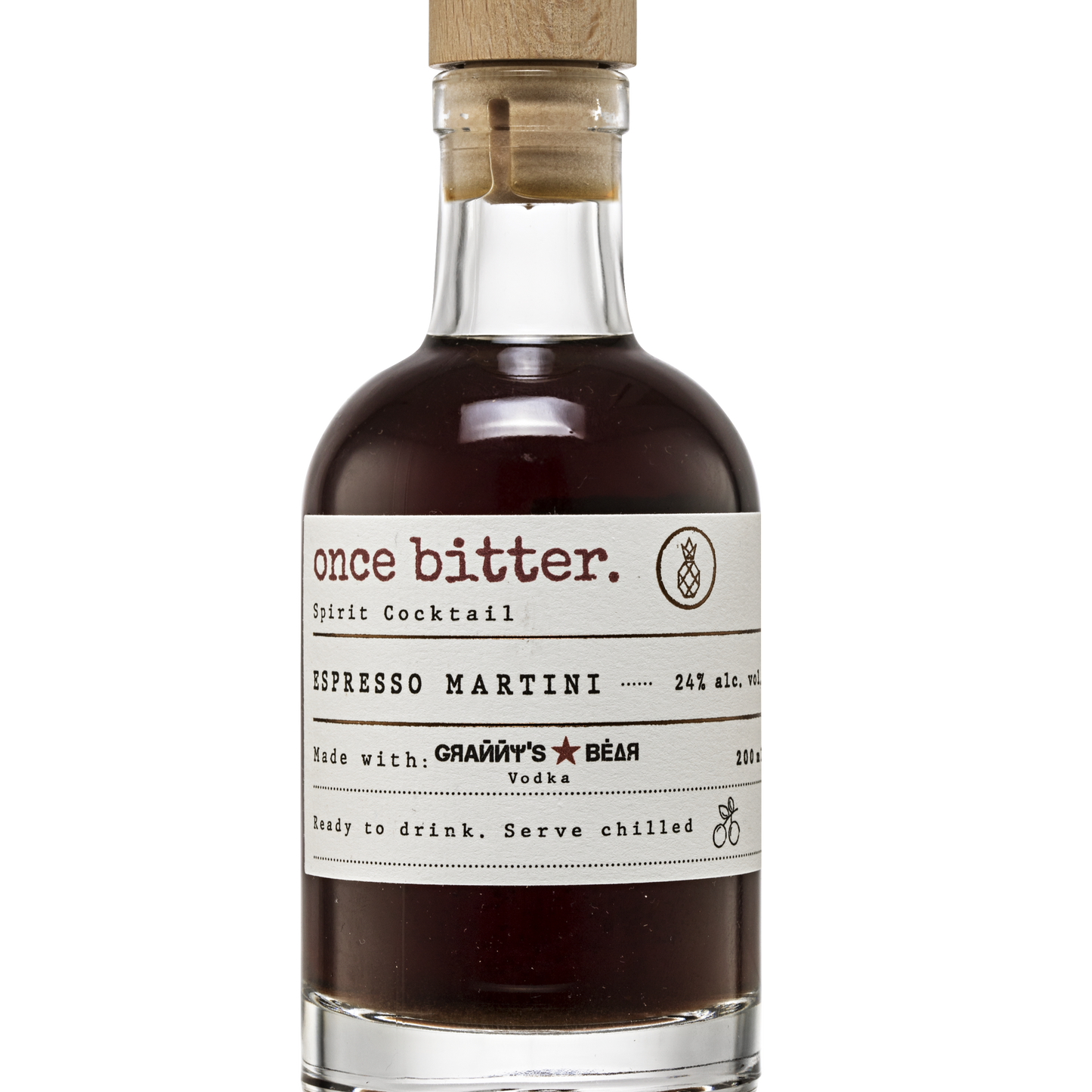 Once Bitter Espresso Martini with Granny’s Bear Vodka - 200ml