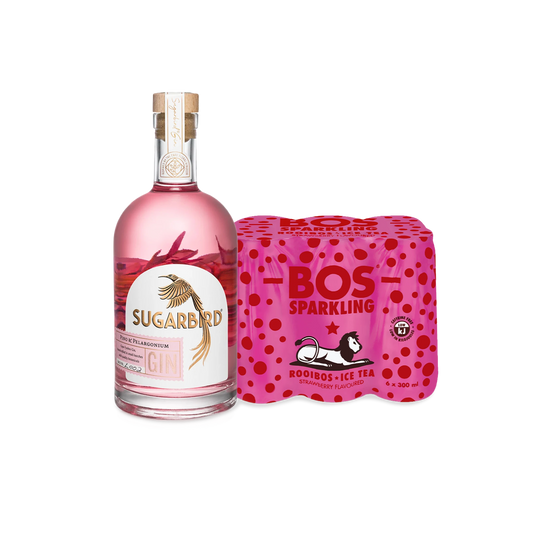 Sugarbird Pino & Pelargonium Gin + BOS Sparkling Strawberry Iced Tea Combo