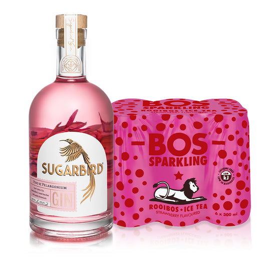 Sugarbird Pino & Pelargonium Gin + BOS Sparkling Strawberry Iced Tea Combo