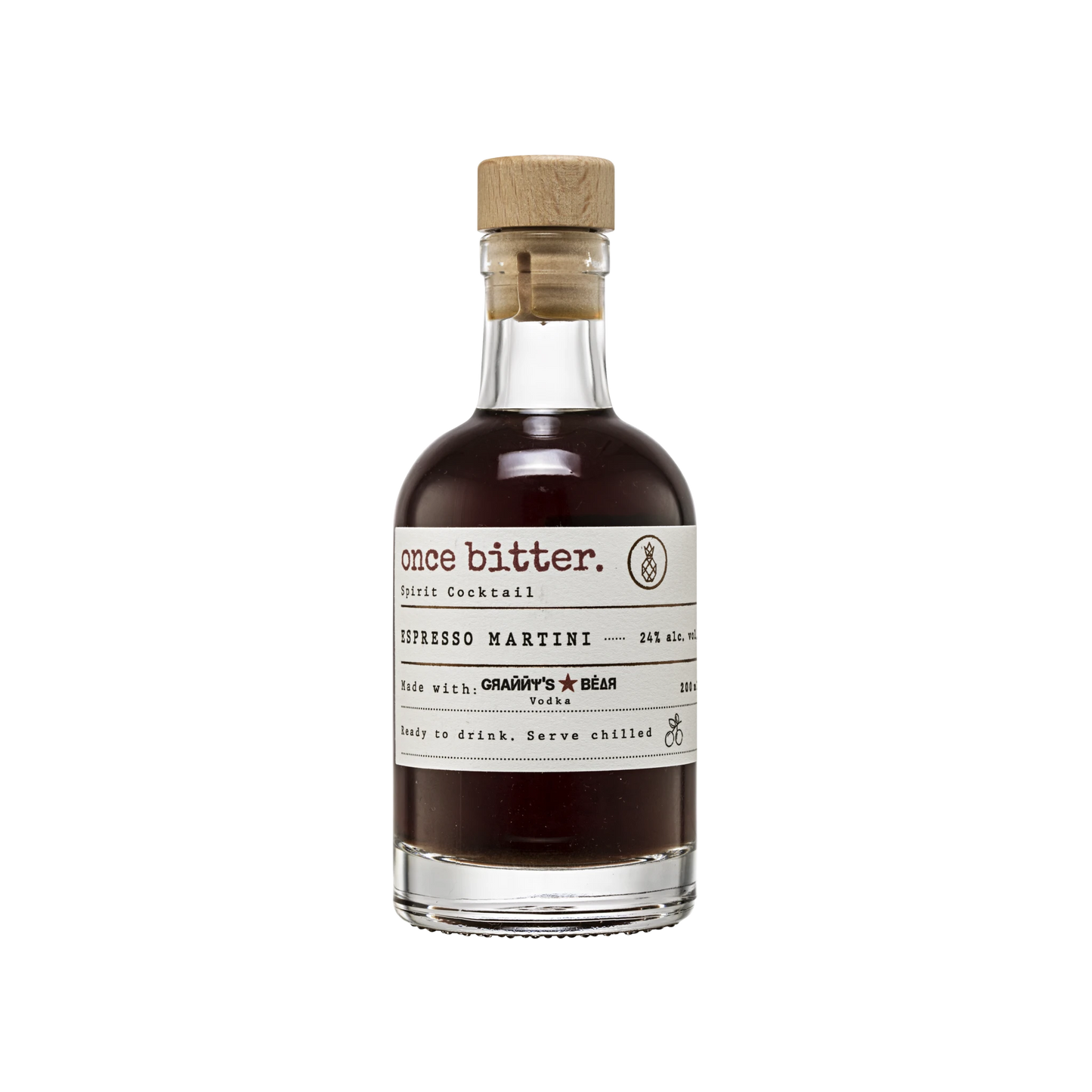 Once Bitter Espresso Martini with Granny’s Bear Vodka - 200ml