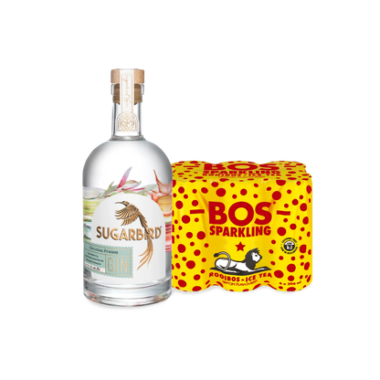 Sugarbird Original Fynbos Gin + BOS Sparkling Lemon Iced Tea Combo
