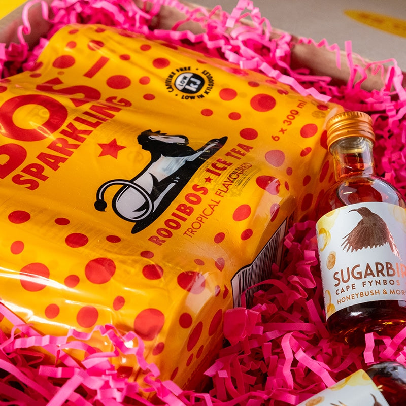 Sugarbird Original Fynbos Gin + BOS Sparkling Lemon Iced Tea Combo